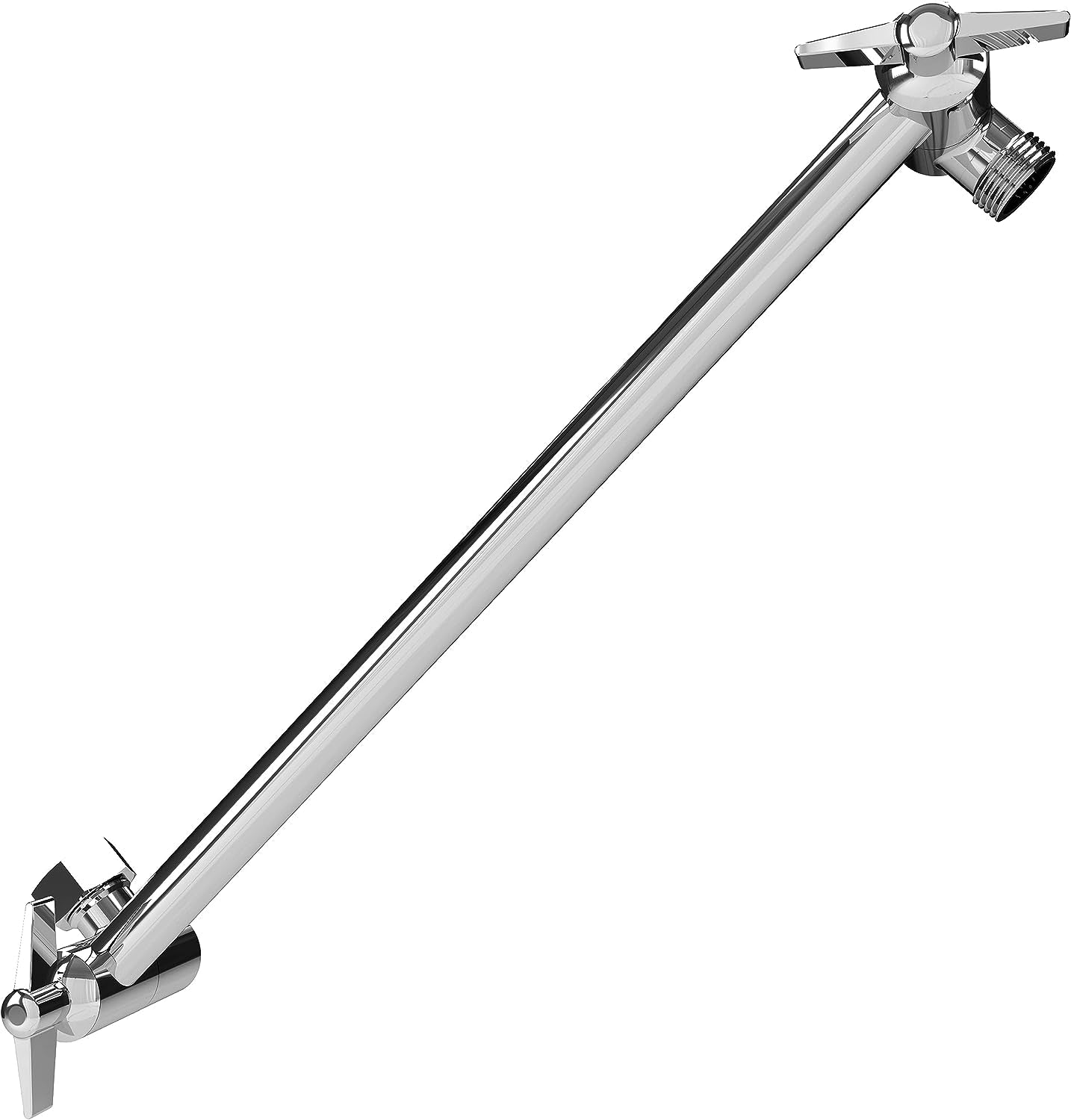 11" Solid Brass Shower Arm Extension - Easily Adjustable with Universal Connection to Showerheads (Luxury Polished Chrome) - My Store