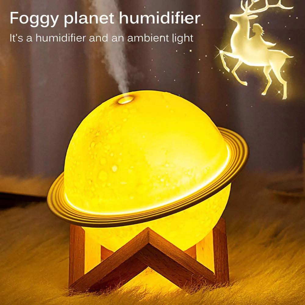 Moon Lamp Humidifier, 2 in 1 Moon Night Light & Humidifiers with USB Recharge, 3 Colors 3D LED Moon Light with Stand, Kids Friend Lover Birthday Gift Bedroom Home Decor 330Ml - My Store