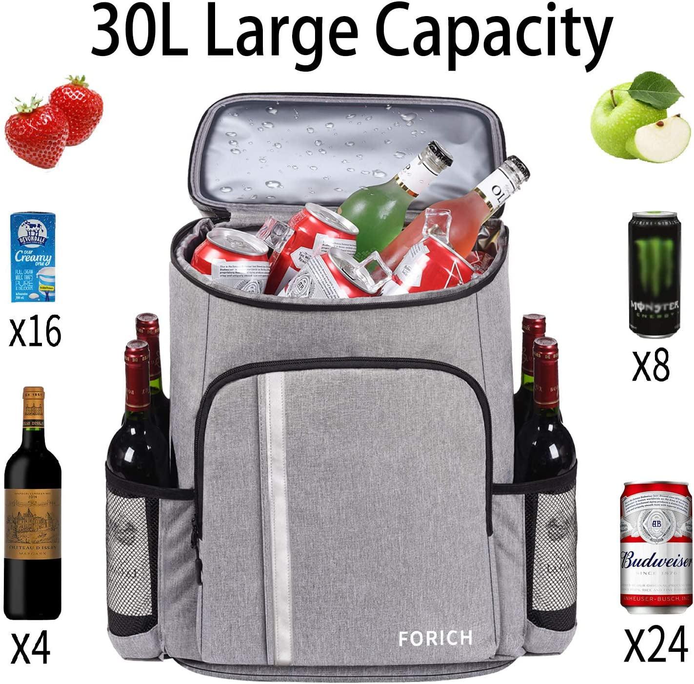 Backpack Cooler Leakproof Insulated Waterproof Backpack Cooler Bag, Lightweight Soft Beach Cooler Backpack for Men Women to Work Lunch Picnics Camping Hiking, 30 Cans - My Store