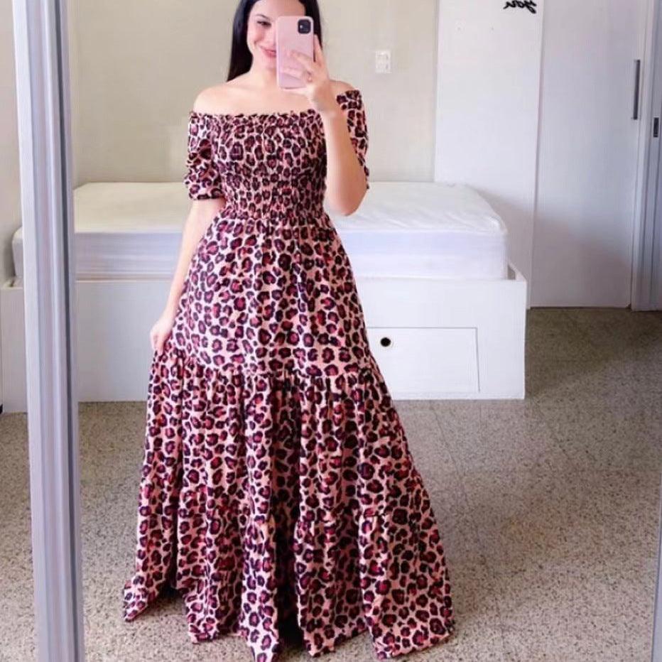 Women's Off-shoulder Floral Fashion Off-shoulder Long Dress - My Store