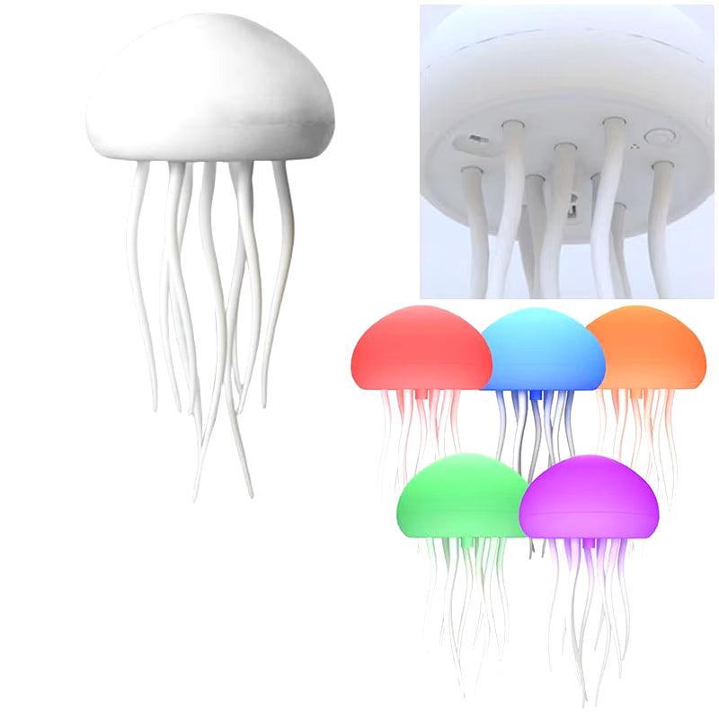 Jellyfish Lamp Voice Control Dancing RGB Gradient Jellyfish Bedside Lamp Rechargeable Table Lamp Touch Sensor Christmas Gift New - My Store