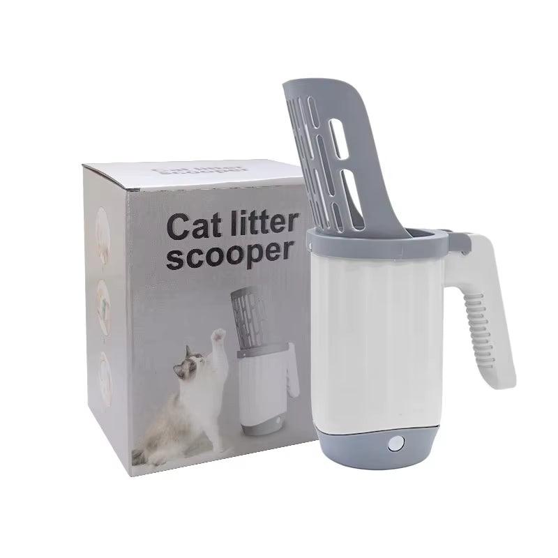 Cat Litter Shovel Scoop with Refill Bag for Pet Filter Clean Toilet Garbage Picker Cat Supplies Cat Litter Box Self Cleaning - My Store