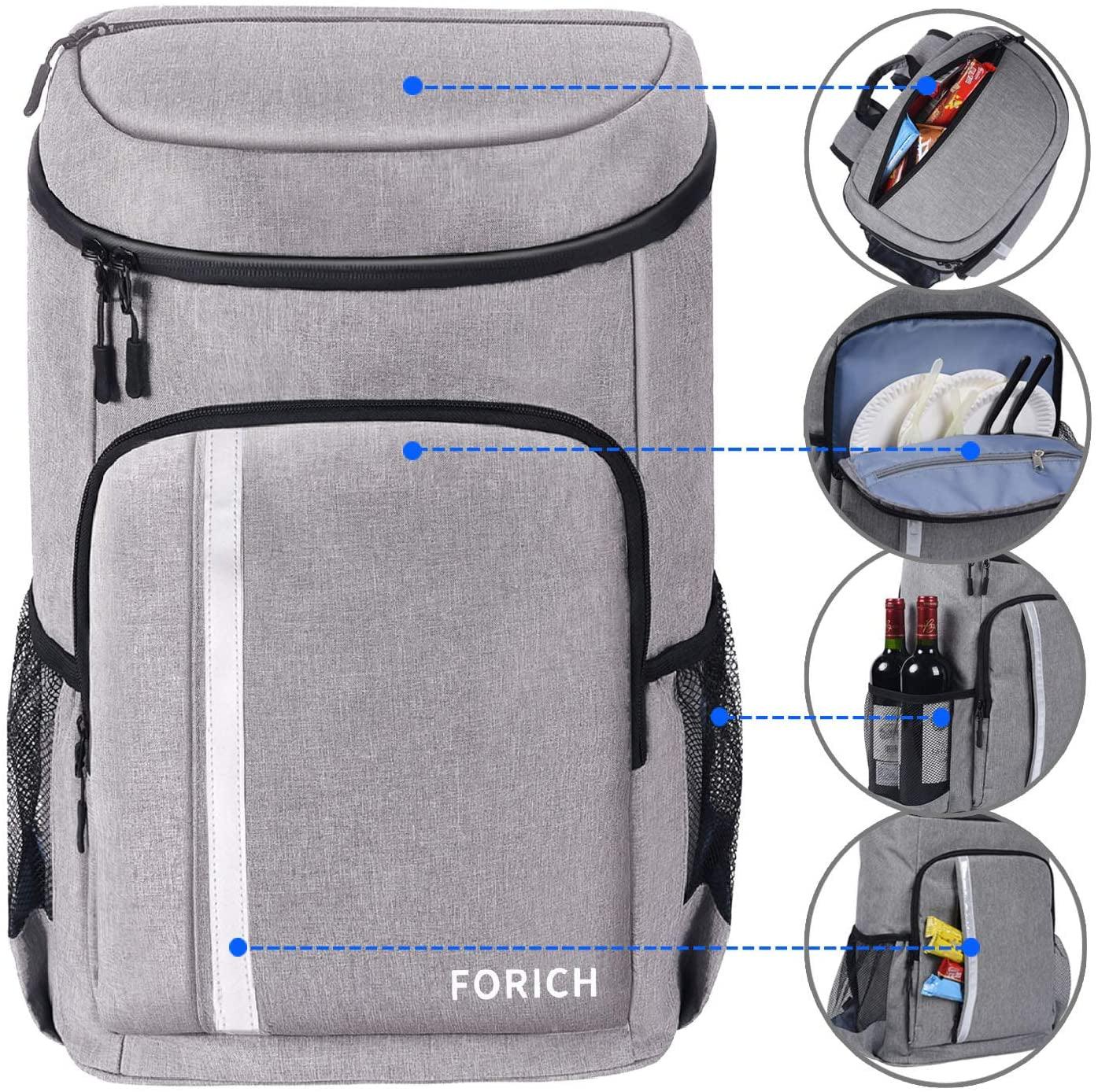 Backpack Cooler Leakproof Insulated Waterproof Backpack Cooler Bag, Lightweight Soft Beach Cooler Backpack for Men Women to Work Lunch Picnics Camping Hiking, 30 Cans - My Store