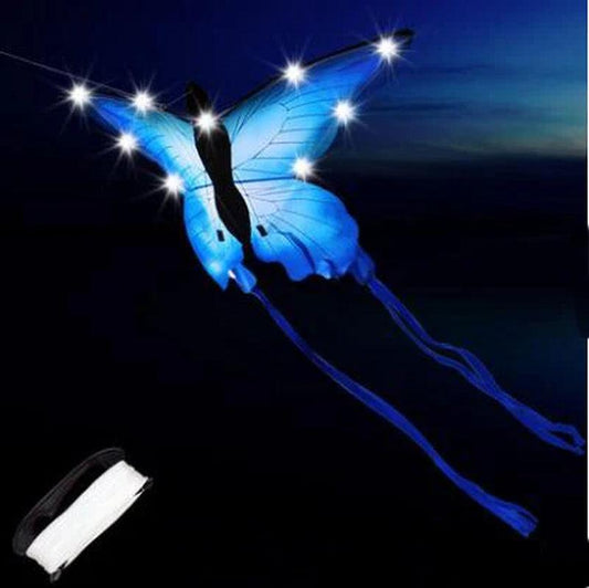 New Arrive High Quality Outdoor Fun Sports LED Butterfly Kite with Lights Good Flying Factory Outlet - My Store