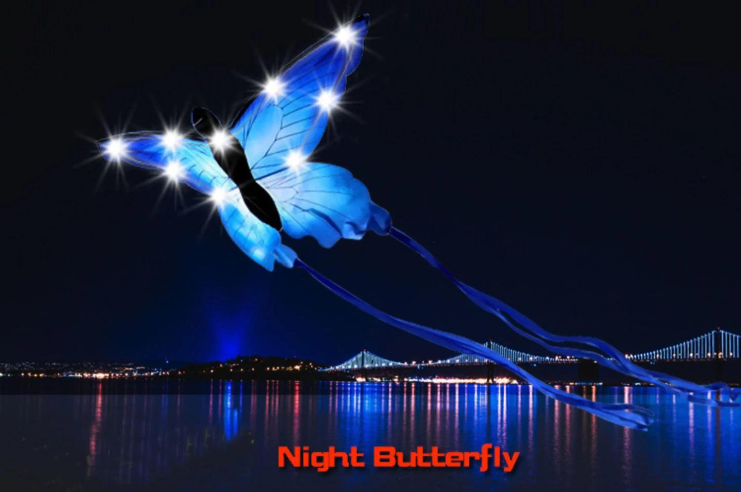 New Arrive High Quality Outdoor Fun Sports LED Butterfly Kite with Lights Good Flying Factory Outlet - My Store