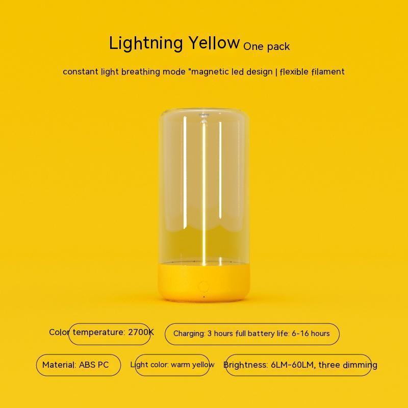 New LED Camping Light Type-c Rechargeable Portable Night Light With High Transparency And Anti Drop Creative Atmosphere Light - My Store