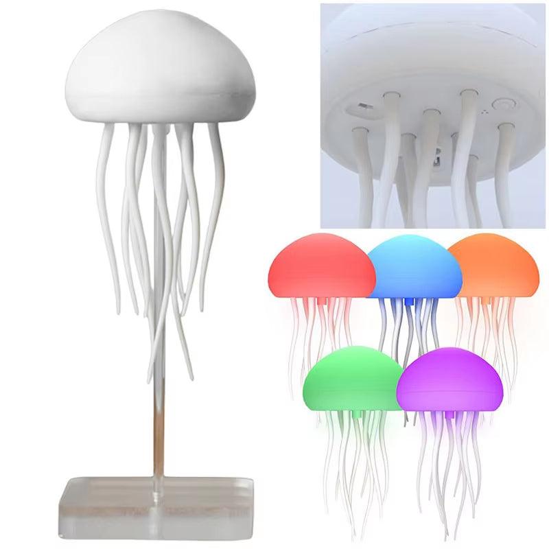 Jellyfish Lamp Voice Control Dancing RGB Gradient Jellyfish Bedside Lamp Rechargeable Table Lamp Touch Sensor Christmas Gift New - My Store