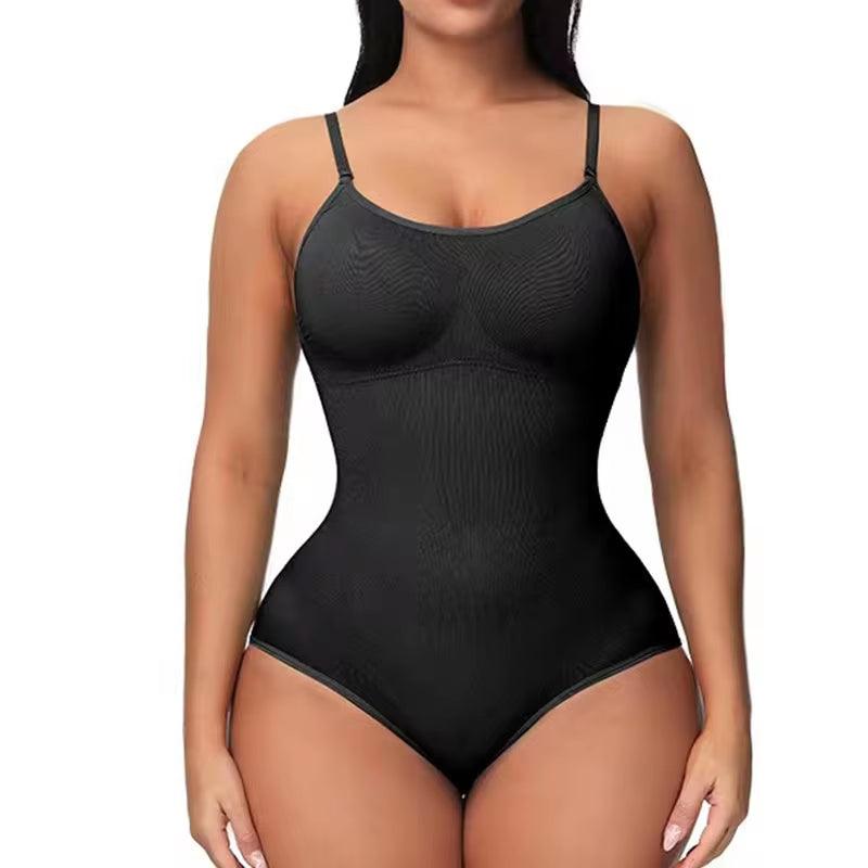 Super Sale V Neck Spaghetti Strap Bodysuit Compression Body Suits Open Crotch Shapewear Slimming Body Shaper Smooth Out Bodysuit - My Store