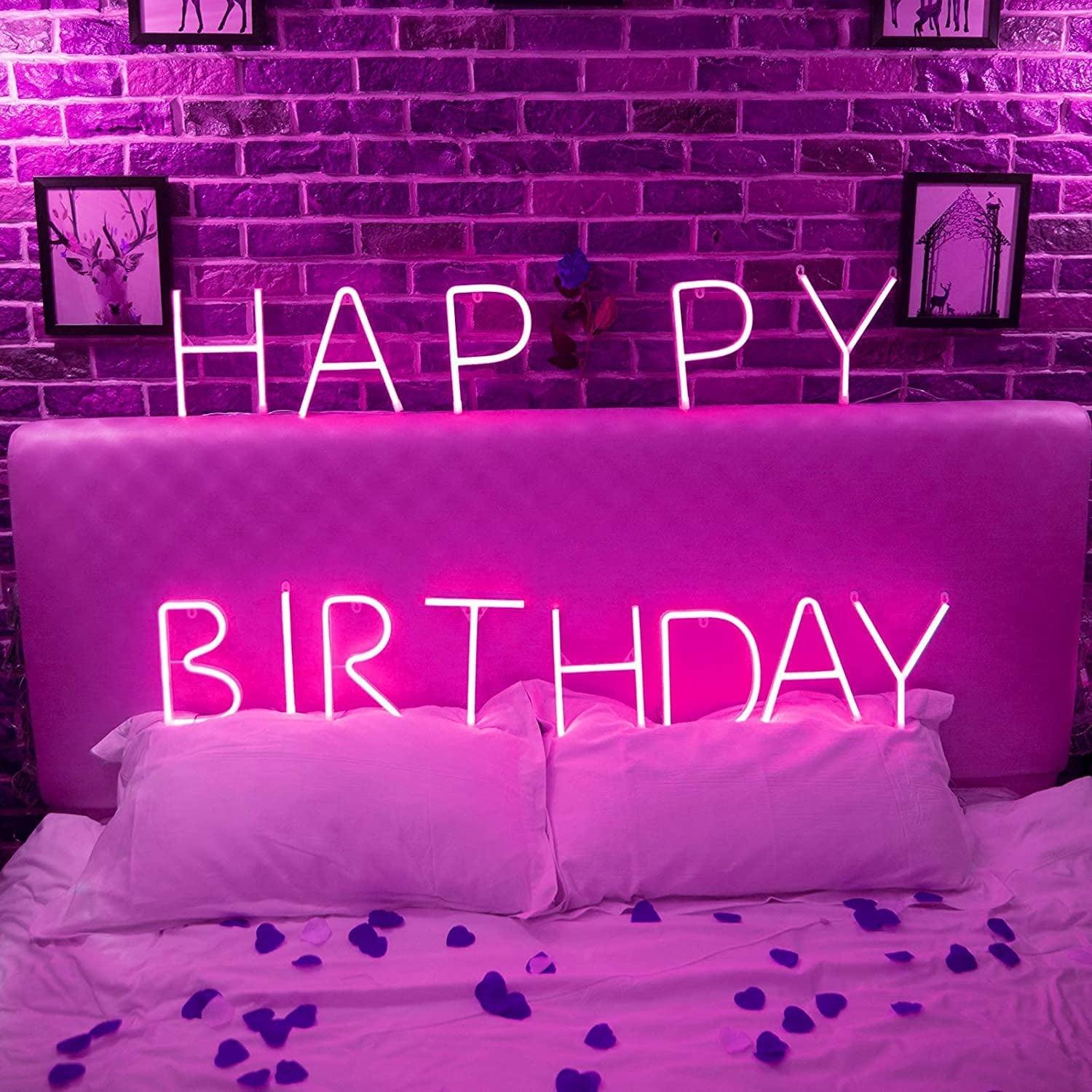 LED Neon Letters Light, Marquee Signs Light up Letters USB Plug in Batteries Operated Night Light Pink Lamp Words Signs for Teen Girls Bedroom Decor-Pink Letter a Sign - My Store