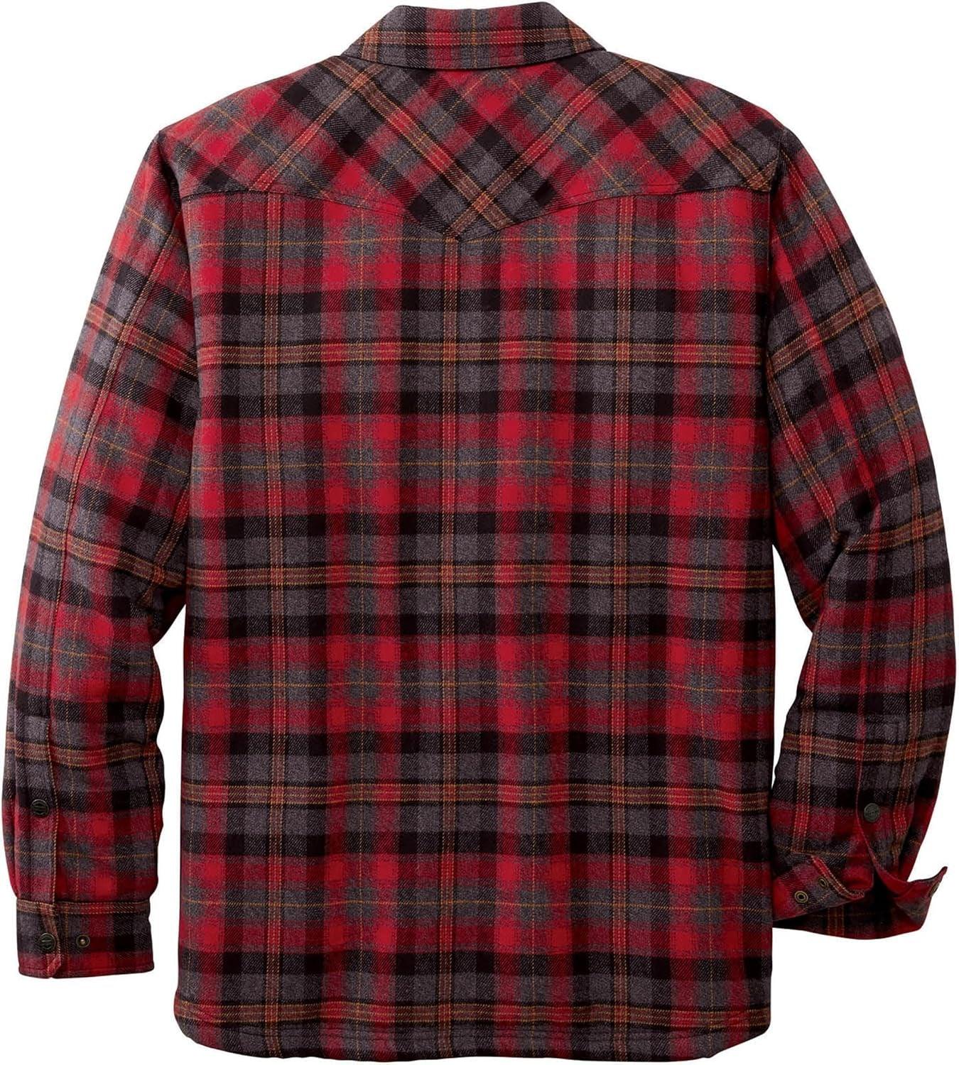 Men'S Tough as Buck Sherpa Lined Flannel Shirt Jacket - My Store