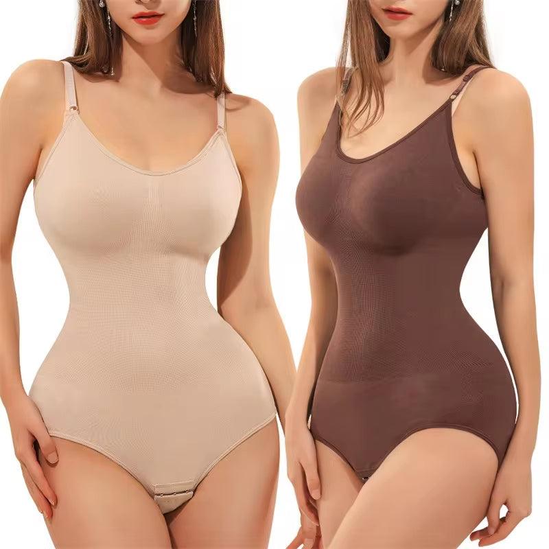 Super Sale V Neck Spaghetti Strap Bodysuit Compression Body Suits Open Crotch Shapewear Slimming Body Shaper Smooth Out Bodysuit - My Store