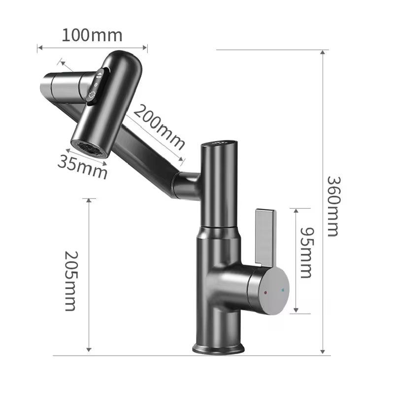 Digital Display LED Basin Faucet 360 Rotation Multi-Function Stream Sprayer Hot Cold Water Sink Mixer Wash Tap for Bathroom - My Store